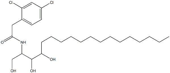 N-[2,3-Dihydroxy-1-(hydroxymethyl)heptadecyl]-2,4-dichlorobenzeneacetamide Struktur