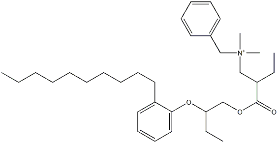 N,N-Dimethyl-N-benzyl-N-[2-[[2-(2-decylphenyloxy)butyl]oxycarbonyl]butyl]aminium Struktur