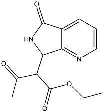 2-[(6,7-Dihydro-5-oxo-5H-pyrrolo[3,4-b]pyridin)-7-yl]-2-acetylacetic acid ethyl ester Struktur