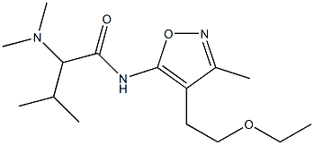 2-(Dimethylamino)-N-[4-(2-ethoxyethyl)-3-methyl-5-isoxazolyl]-3-methylbutyramide Struktur