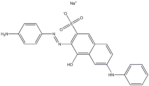 3-[(4-Aminophenyl)azo]-4-hydroxy-6-phenylaminonaphthalene-2-sulfonic acid sodium salt Struktur