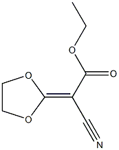 Cyano(1,3-dioxolan-2-ylidene)acetic acid ethyl ester Struktur