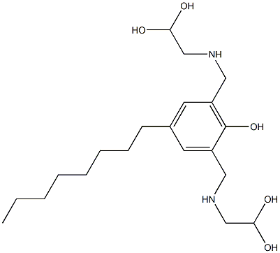 2,6-Bis[[(2,2-dihydroxyethyl)amino]methyl]-4-octylphenol Struktur