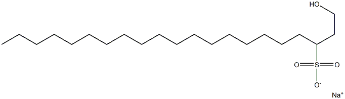 1-Hydroxyhenicosane-3-sulfonic acid sodium salt Struktur