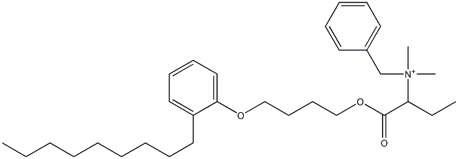 N,N-Dimethyl-N-benzyl-N-[1-[[4-(2-nonylphenyloxy)butyl]oxycarbonyl]propyl]aminium Struktur