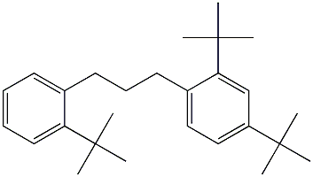 1-(2,4-Di-tert-butylphenyl)-3-(2-tert-butylphenyl)propane Struktur