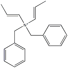 Di(1-propenyl)dibenzylaminium Struktur