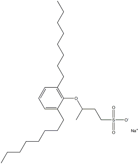 3-(2,6-Dioctylphenoxy)butane-1-sulfonic acid sodium salt Struktur