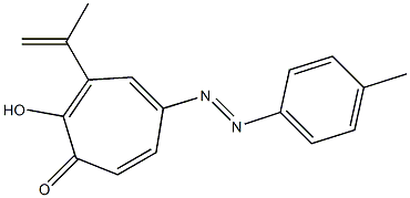 5-(4-Methylphenylazo)-2-hydroxy-3-(1-methylethenyl)-2,4,6-cycloheptatrien-1-one Struktur