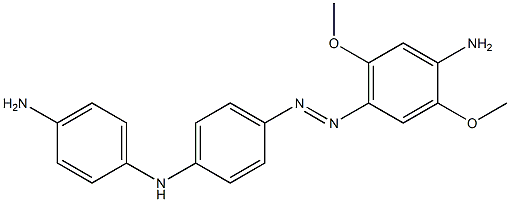 4-[4-(4-Aminophenylamino)phenylazo]-2,5-dimethoxyaniline Struktur