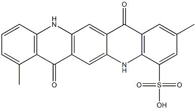 5,7,12,14-Tetrahydro-2,8-dimethyl-7,14-dioxoquino[2,3-b]acridine-4-sulfonic acid Struktur