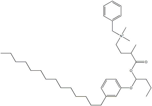 N,N-Dimethyl-N-benzyl-N-[3-[[1-(3-tetradecylphenyloxy)butyl]oxycarbonyl]butyl]aminium Struktur