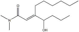 (E)-3-(1-Hydroxybutyl)-N,N-dimethyl-2-nonenamide Struktur