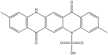 5,7,12,14-Tetrahydro-3,10-dimethyl-7,14-dioxoquino[2,3-b]acridine-5-sulfonic acid Struktur