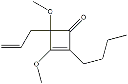 4-(2-Propenyl)-3,4-dimethoxy-2-butyl-2-cyclobuten-1-one Struktur