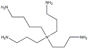 Tris(3-aminopropyl)(4-aminobutyl)aminium Struktur