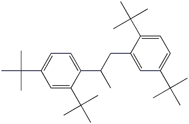 2-(2,4-Di-tert-butylphenyl)-1-(2,5-di-tert-butylphenyl)propane Struktur