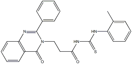 1-[3-(4-Oxo-2-phenyl-3,4-dihydroquinazolin-3-yl)propionyl]-3-(o-tolyl)thiourea Struktur