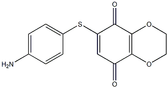 2,3-Dihydro-6-(4-aminophenylthio)-1,4-benzodioxin-5,8-dione Struktur