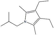 3,4-Diethyl-2,5-dimethyl-1-isobutyl-1H-pyrrole Struktur