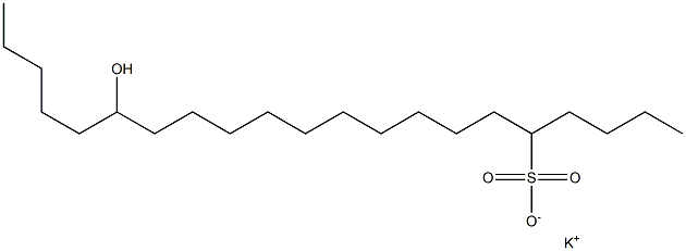 16-Hydroxyhenicosane-5-sulfonic acid potassium salt Struktur