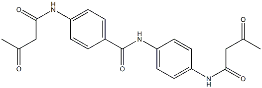 N-[4-(1,3-Dioxobutylamino)phenyl]-4-(1,3-dioxobutylamino)benzamide Struktur