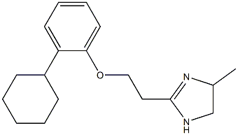 2-[2-(2-Cyclohexylphenoxy)ethyl]-4-methyl-2-imidazoline Struktur