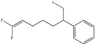 1,1-Difluoro-6-phenyl-7-iodo-1-heptene Struktur