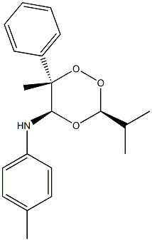 (3S,5R,6S)-3-Isopropyl-5-(4-methylphenylamino)-6-methyl-6-phenyl-1,2,4-trioxane Struktur