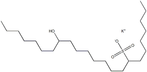 16-Hydroxytricosane-8-sulfonic acid potassium salt Struktur