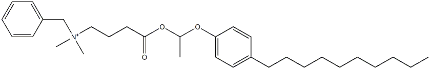 N,N-Dimethyl-N-benzyl-N-[3-[[1-(4-decylphenyloxy)ethyl]oxycarbonyl]propyl]aminium Struktur