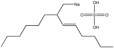 Sulfuric acid 2-hexyl-3-octenyl=sodium ester salt Struktur