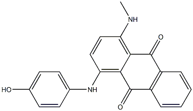 1-[(4-Hydroxyphenyl)amino]-4-methylamino-9,10-anthracenedione Struktur