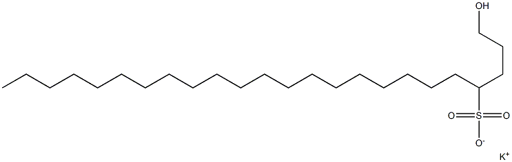 1-Hydroxytetracosane-4-sulfonic acid potassium salt Struktur