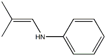 N-(Phenyl)-2-methyl-1-propen-1-amine Struktur