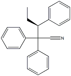 [S,(-)]-2,2,3-Triphenylvaleronitrile Struktur