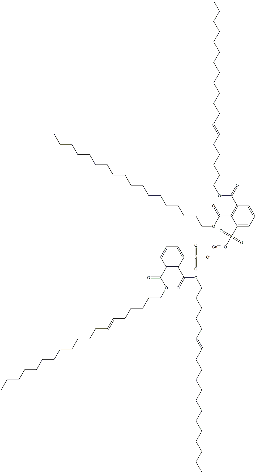 Bis[2,3-di(6-nonadecenyloxycarbonyl)benzenesulfonic acid]calcium salt Struktur