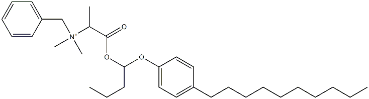 N,N-Dimethyl-N-benzyl-N-[1-[[1-(4-decylphenyloxy)butyl]oxycarbonyl]ethyl]aminium Struktur