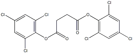 Succinic acid bis(2,4,6-trichlorophenyl) ester Struktur