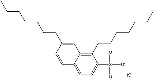 1,7-Diheptyl-2-naphthalenesulfonic acid potassium salt Struktur