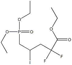 2,2-Difluoro-4-iodo-5-(diethoxyphosphinyl)pentanoic acid ethyl ester Struktur