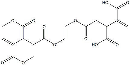 4,4'-[Ethylenebis(oxycarbonyl)]bis(1-butene-2,3-dicarboxylic acid dimethyl) ester Struktur