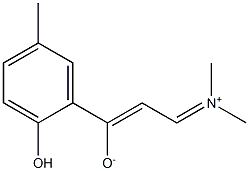 (1Z)-3-(Dimethyliminio)-1-(2-hydroxy-5-methylphenyl)-1-propene-1-olate Struktur