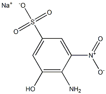 4-Amino-5-hydroxy-3-nitrobenzenesulfonic acid sodium salt Struktur