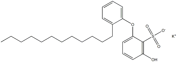 3-Hydroxy-2'-dodecyl[oxybisbenzene]-2-sulfonic acid potassium salt Struktur