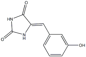 5-[3-Hydroxybenzylidene]imidazolidine-2,4-dione Struktur