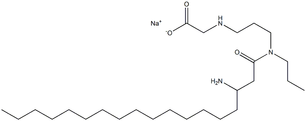 N-[3-[3-Aminopropyl(1-oxooctadecyl)amino]propyl]glycine sodium salt Struktur