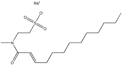 N-(2-Tridecenoyl)-N-methyltaurine sodium salt Struktur