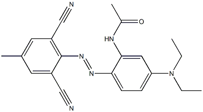 1-[4-(Diethylamino)-2-(acetylamino)phenylazo]-4-methylbenzene-2,6-dicarbonitrile Struktur