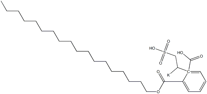 Phthalic acid 1-octadecyl 2-(1-potassiosulfoethyl) ester Struktur